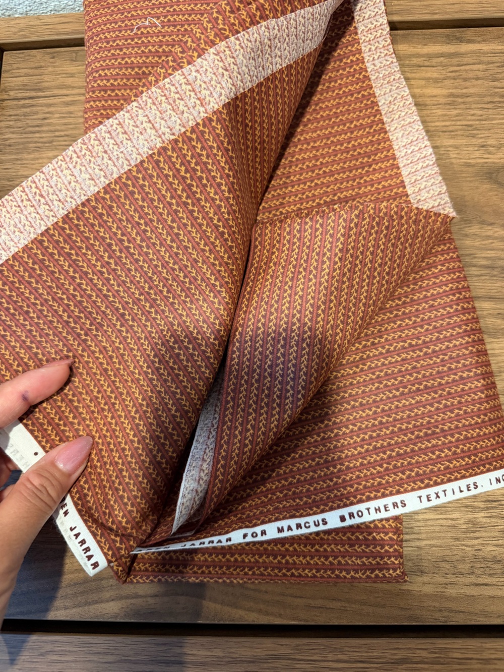 Vintage-Inspired Rust & Mustard Fabric